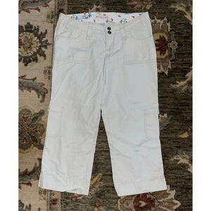 Maurices Womens Capri Pants Size 11 12 White Vintage